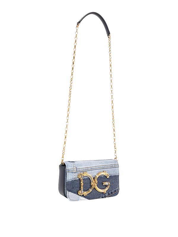 DOLCE & GABBANA: cross body bags online - Patchwork denim bag