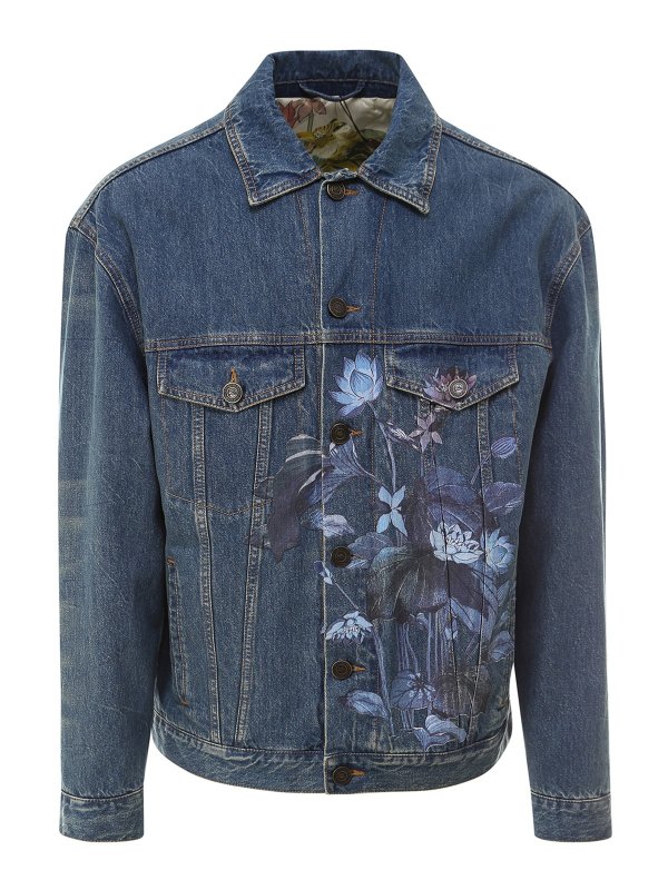 ETRO: denim jacket - Printed denim jacket