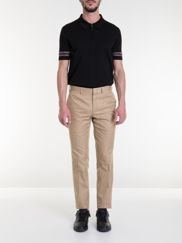 Brioni Men's Silk-linen Solid Trousers In Beige | ModeSens