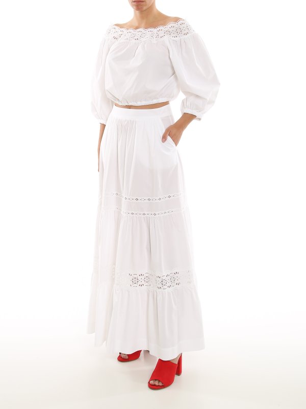 P.A.R.O.S.H.: ロングシャツ online - ロングスカート - 白