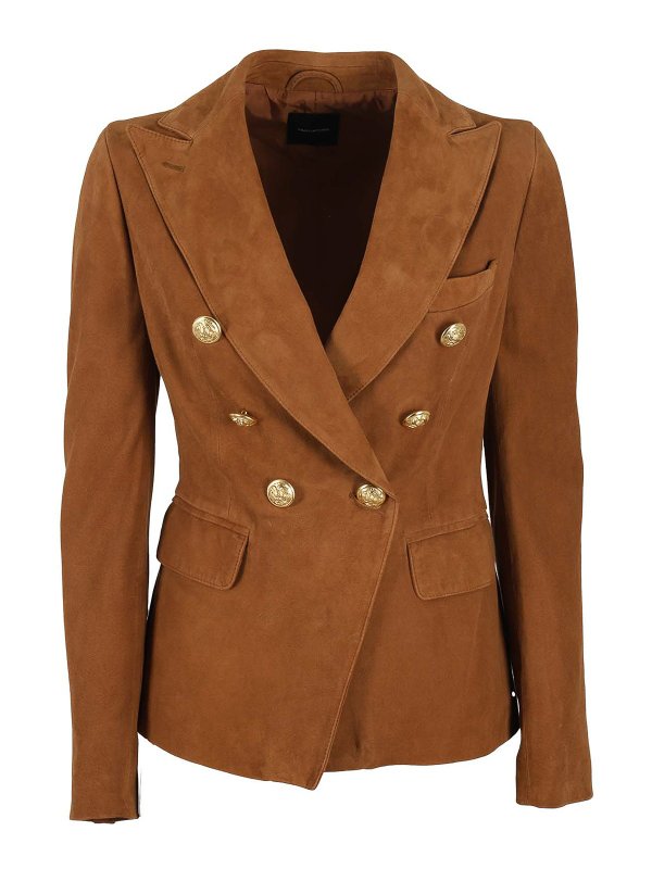 TAGLIATORE: leather jacket - Lizzie blazer