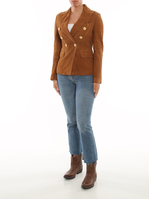 TAGLIATORE: leather jacket online - Lizzie blazer