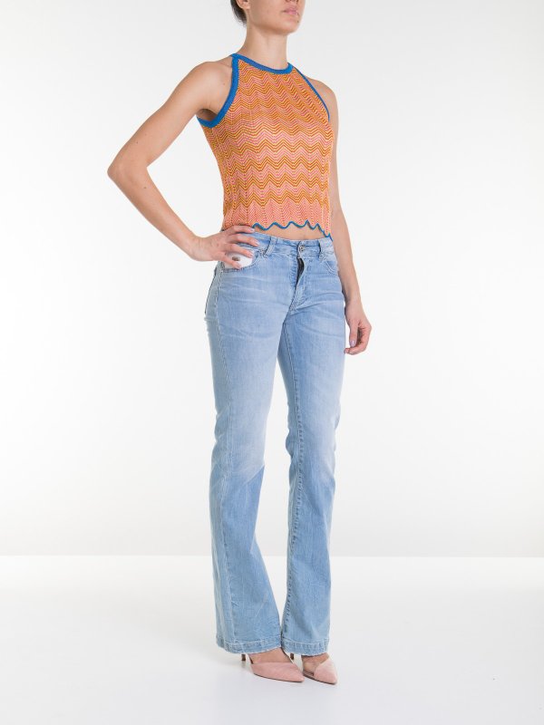 M MISSONI: Tops & Tank tops online - Chevron patterned viscose top