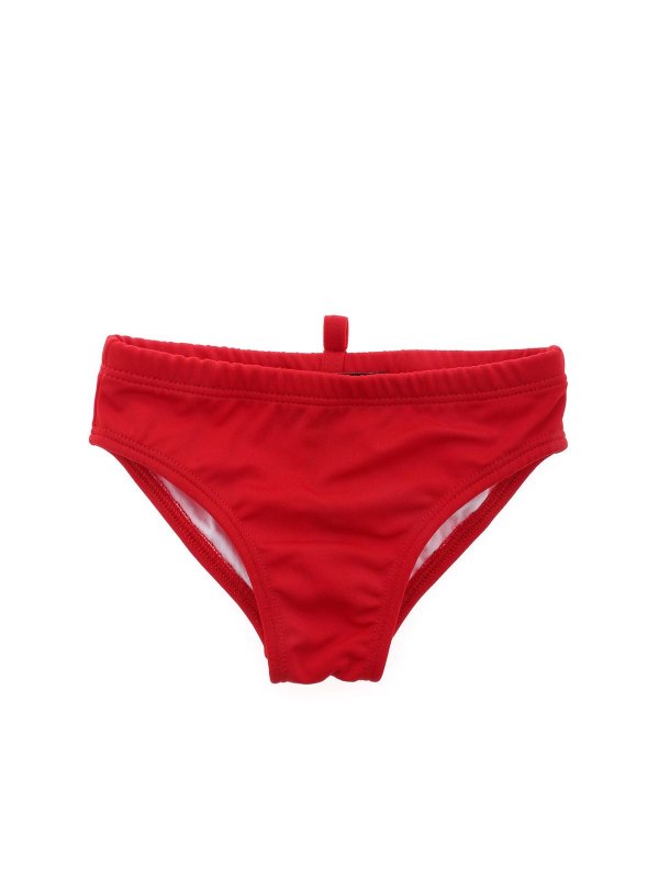 DSQUARED2: Costumi piscina e boxer - Slip mare Dsquared2 rosso