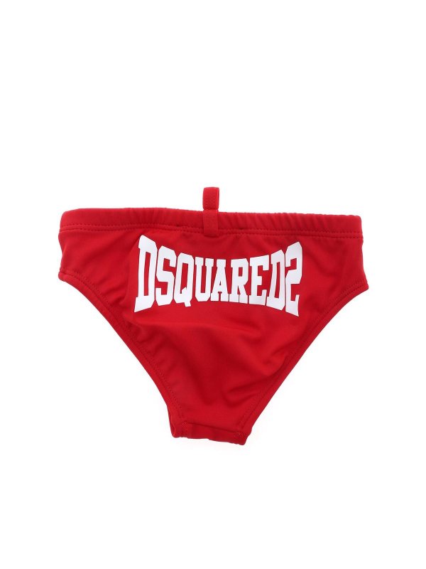 DSQUARED2: Costumi piscina e boxer online - Slip mare Dsquared2 rosso