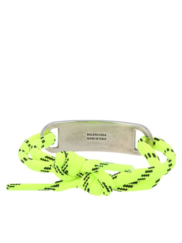 BALENCIAGA: Bracelets & Bangles online - Plate bracelet in fluo yellow