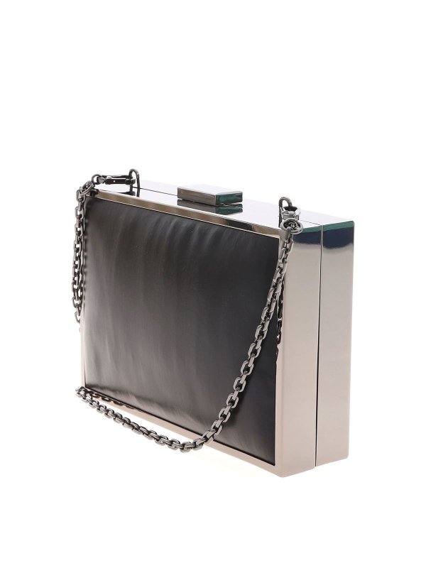 KARL LAGERFELD: clutches online - K/Ikonik 3D Pin clutch bag in black