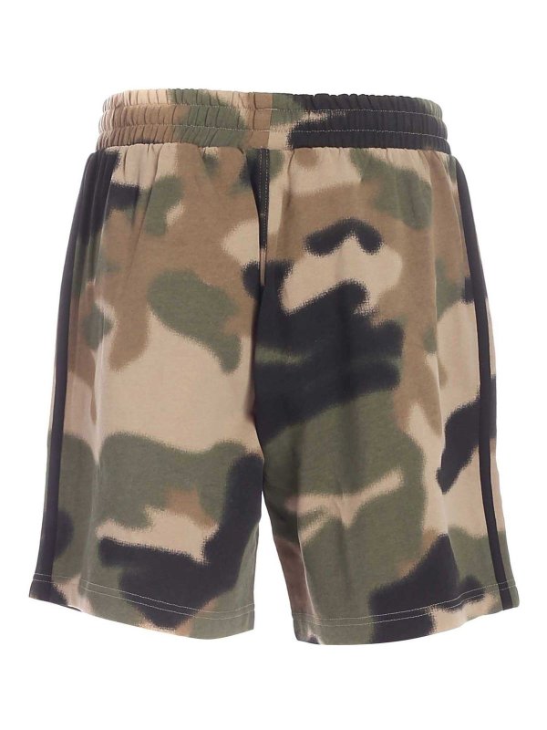 Adidas Originals: shorts online - Camo Aop bermuda in green and beige