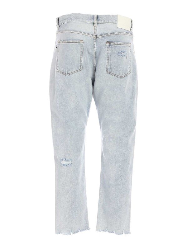 m.s.g.m.: jeans dritti, a sigaretta online - Jeans destroyed azzurri