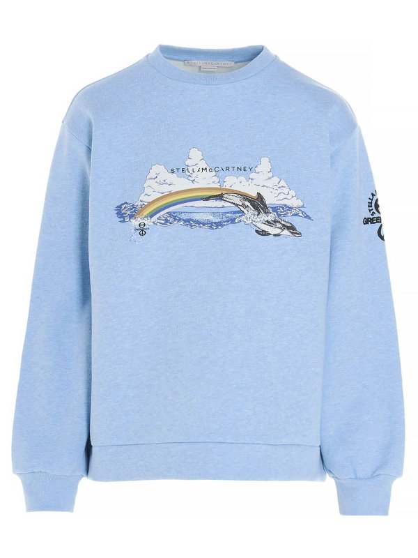STELLA McCARTNEY: Sweatshirts und Pullover - Sweatshirt - Hellblau