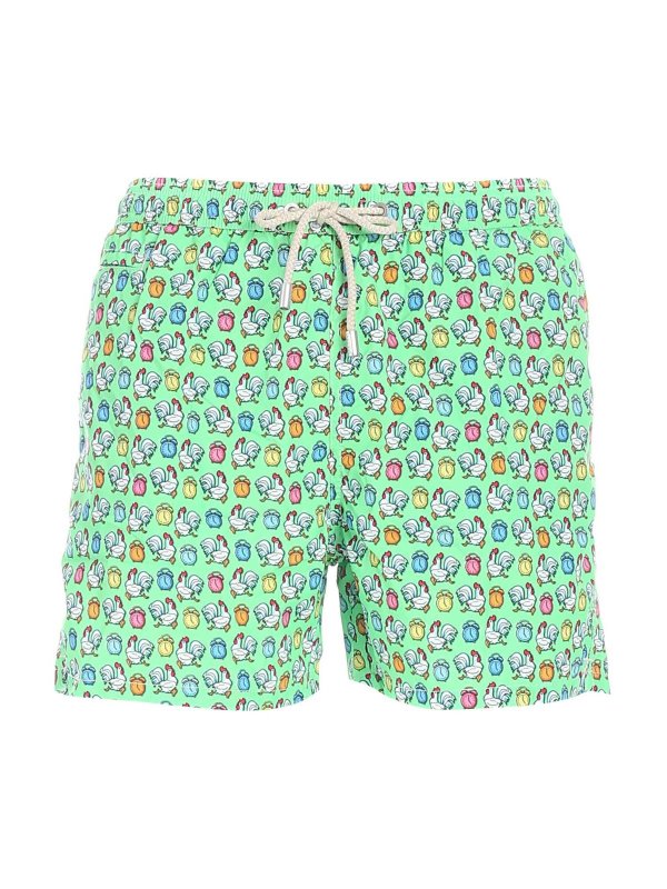 MC2 SAINT BARTH: Costumi piscina e boxer - Boxer mare Rooster verdi