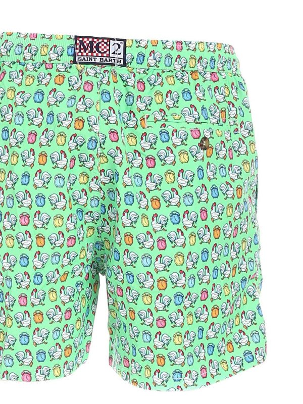 iKRIX MC2 SAINT BARTH: Costumi piscina e boxer - Boxer mare Rooster verdi