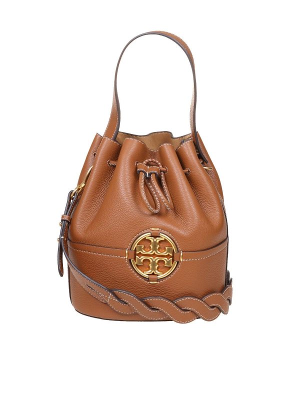 TORY BURCH: Bucket bags - Miller bucket bag in Light Umber color
