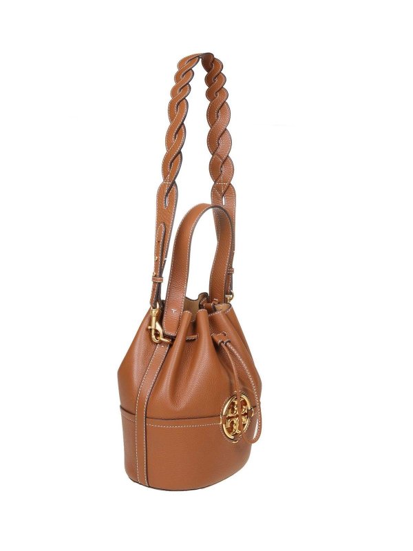 TORY BURCH: Bucket bags online - Miller bucket bag in Light Umber color