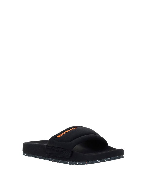 Heron Preston: flip flops online - Black slide sandals