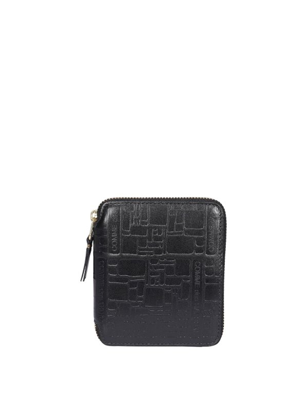 COMME DES GARCONS: wallets & purses - Textured leather black wallet