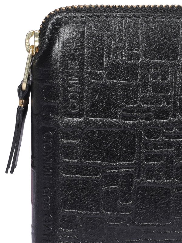 COMME DES GARCONS buy online Textured leather black wallet