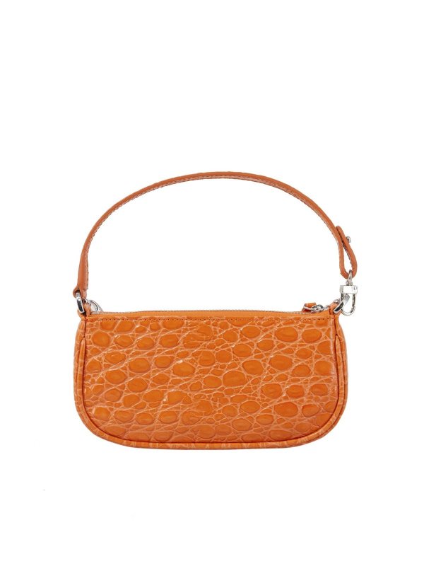 BY FAR: shoulder bags - Mini Rachel bag in orange color