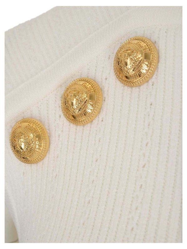 iKRIX Balmain: tops & shirts - Knitted top in white