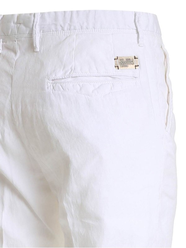 iKRIX INCOTEX: casual trousers - Slim fit pants in white