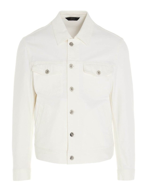 BRIONI: denim jacket - Denim jacket in white