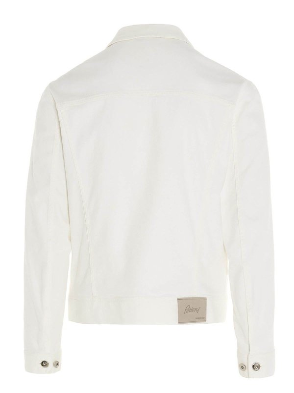 BRIONI: denim jacket online - Denim jacket in white
