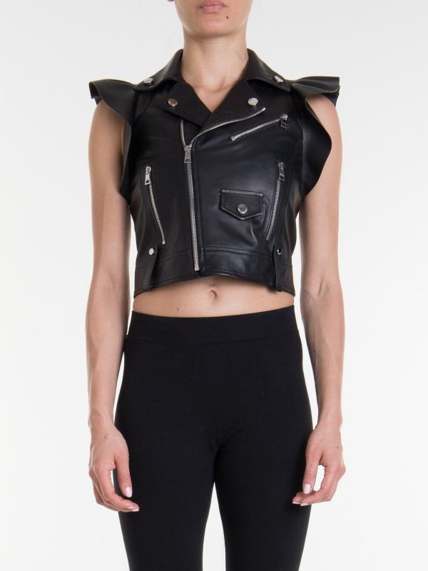 iKRIX VALENTINO RED: レザージャケット - レザージャケット - 黒