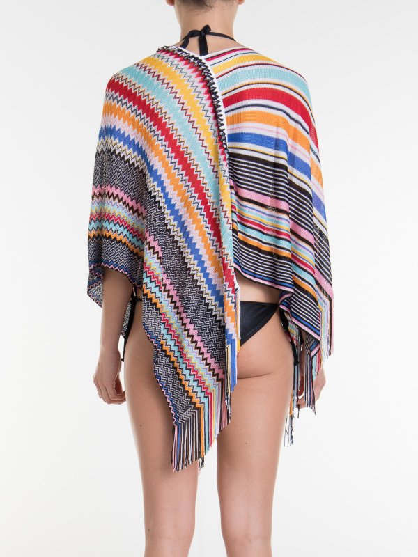 Viscose poncho shop online: MISSONI