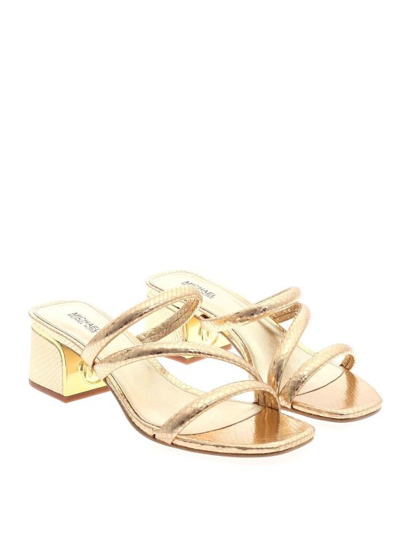 MICHAEL KORS: sandals online - Gold Sandals