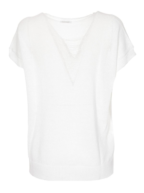 PESERICO: Col en V online - Pull À Col V - Blanc