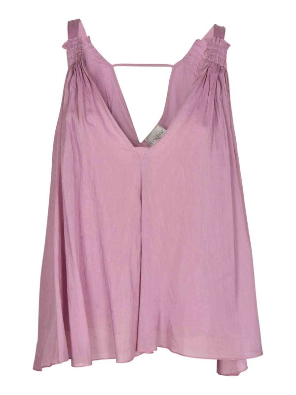 FORTE FORTE: tops & shirts - Wide top in mauve pink color