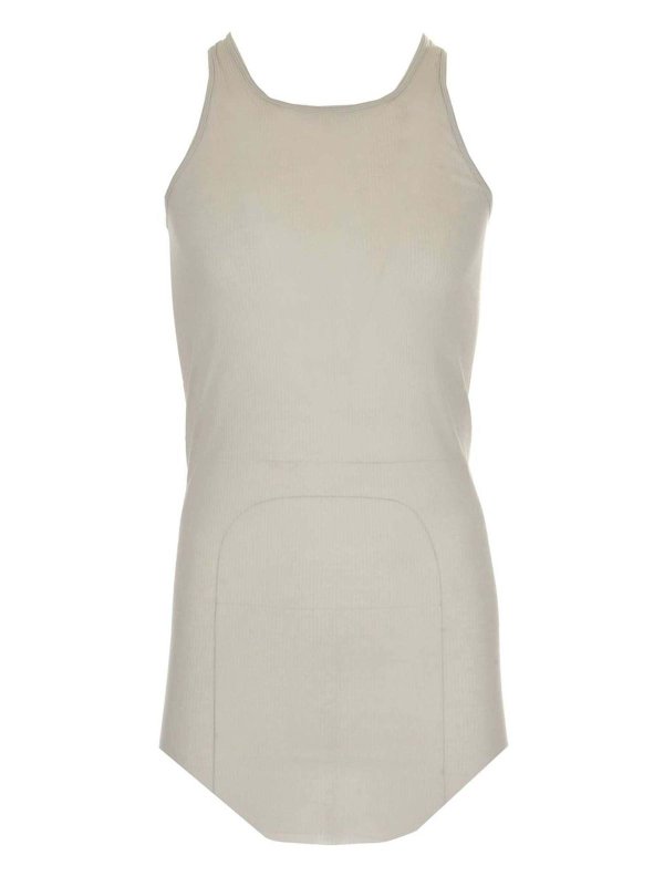 RICK OWENS HUN: Top e canotte - Canotta basic bianca