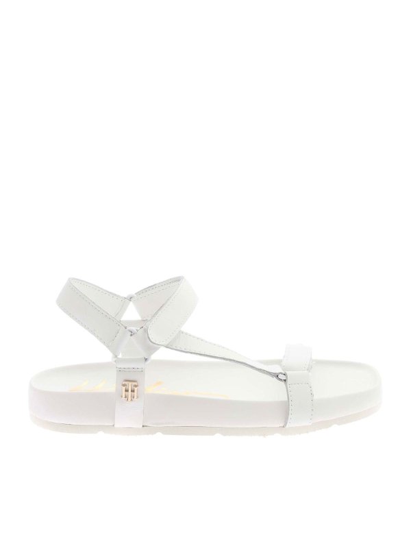 TOMMY HILFIGER: sandali - Sandali Interlock bianchi