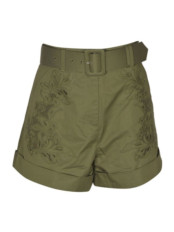 Self Portrait: ショートパンツ - ショートパンツ - 緑