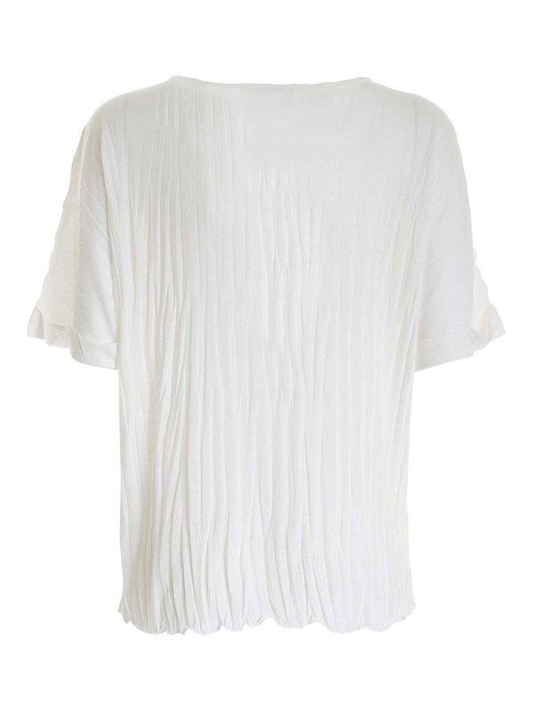 FABIANA FILIPPI: t-shirts online - Pleated T-shirt in white