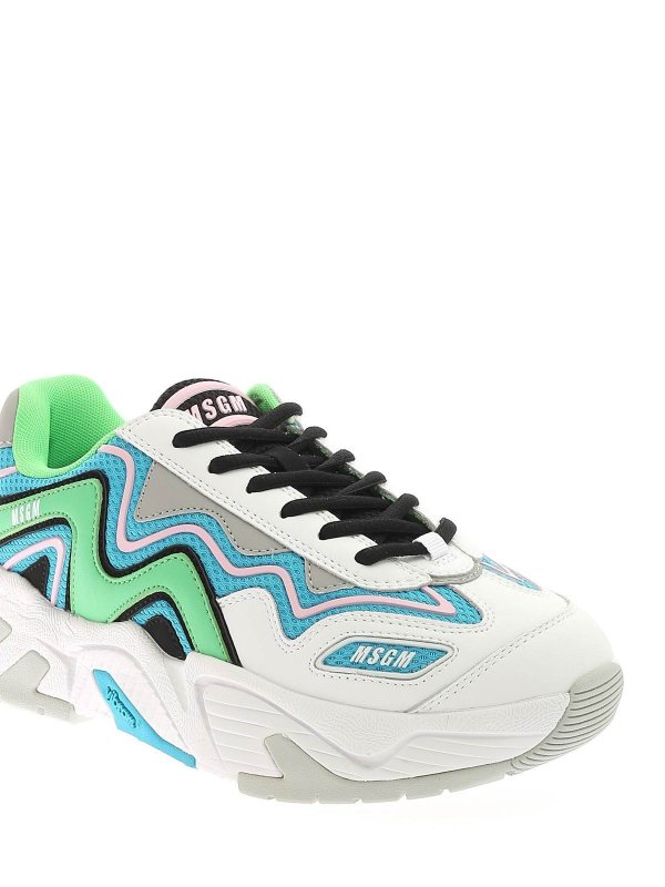 Sneakers bianche con dettagli multicolor shop online: m.s.g.m.