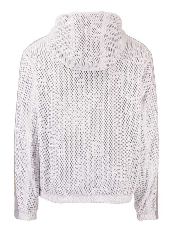 FENDI ウール混紡ジャケット グレー/ホワイト Fendi Reversible jacket in white - White - Men|FAA817A521F0ZNM