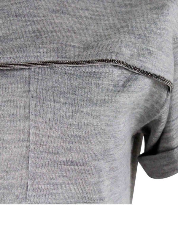 iKRIX BRUNELLO CUCINELLI: t-shirts - Cashmere and silk t-shirt in gray