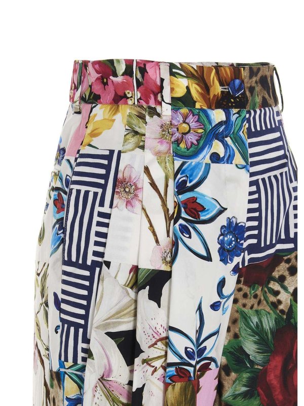 iKRIX DOLCE & GABBANA: casual trousers - Patchwork trousers in multicolor