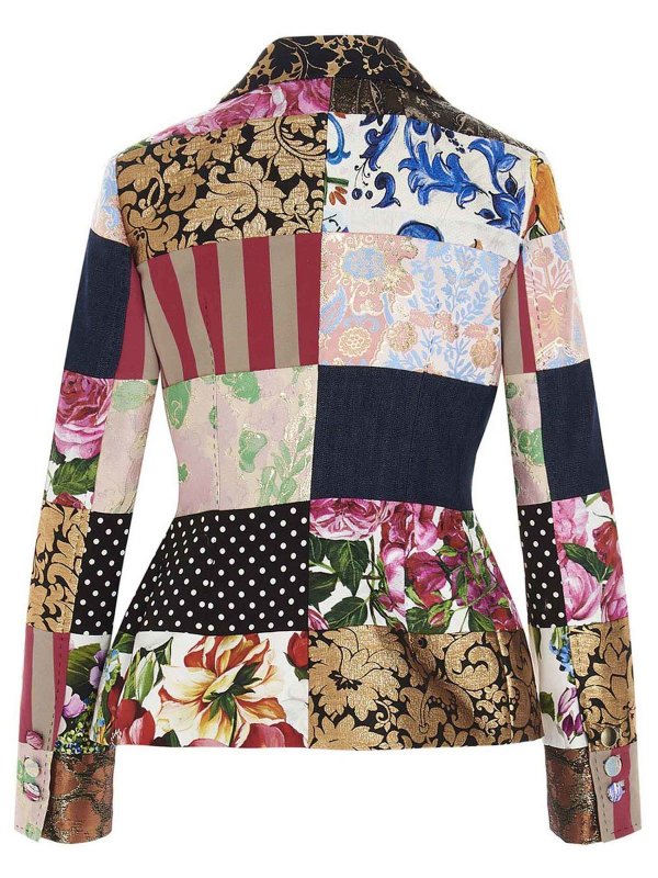DOLCE & GABBANA: blazers online - Sicilian Patchwork blazer
