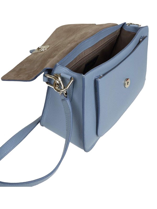 Sofia Grainy bag in Avio Light color shop online: FURLA