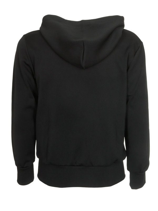 Comme des Garçons Play: Sweatshirts & Sweaters online - Red Heart hoodie in black