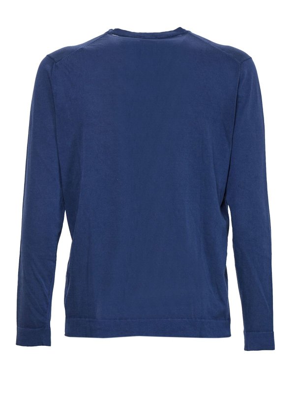 DRUMOHR: Strickpullover mit Rundhalsausschnitt online - Rundhalspullover - Blau