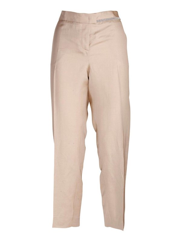 パンツ FABIANA FILIPPI Woman Pants Beige PAD274F255D544 1255 Fabiana Filippi Casual Beige Pants Womens 8 US 44 IT Zip