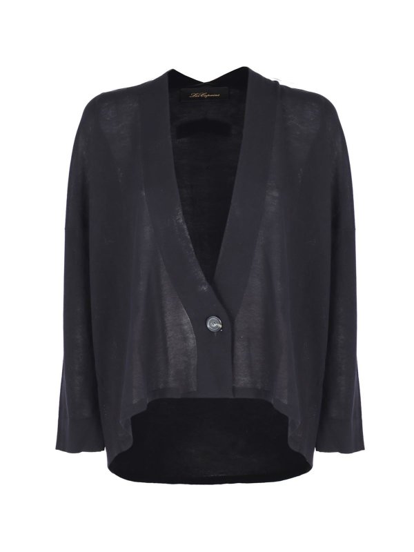 LES COPAINS: cardigan - Cardigan ampio blu
