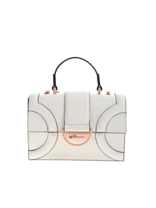 BE BLUMARINE: borse a tracolla - Borsa a tracolla logata bianca
