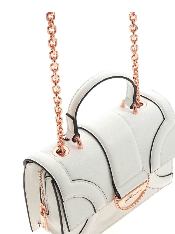iKRIX BE BLUMARINE: borse a tracolla - Borsa a tracolla logata bianca