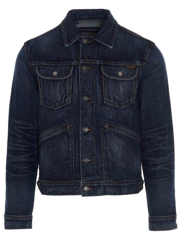 TOM FORD: デニムジャケット - デニムジャケット - ブルー