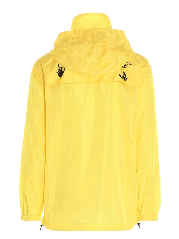 OFF-WHITE: casual jackets online - Windproof jacket in yellow