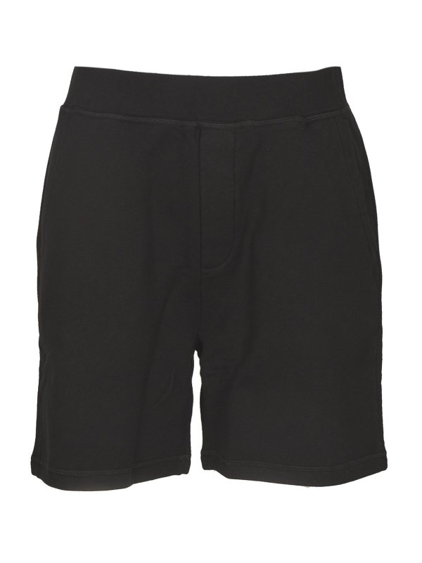 DSQUARED2: shorts - Iconic logo bermuda in black